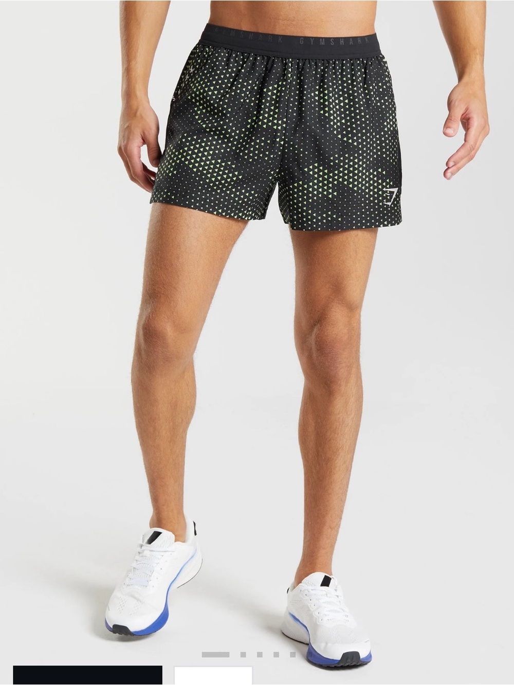 Gymshark Men’s Flow Lime 3” Run Shorts Black/Green – Size M